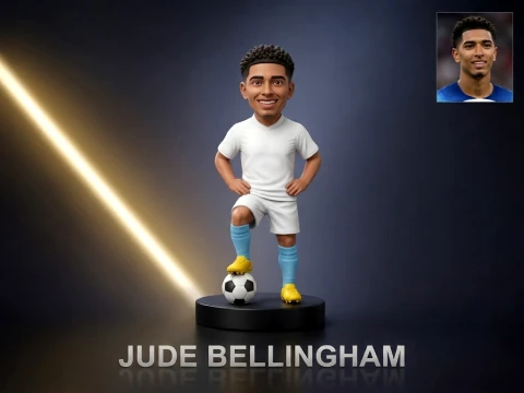 Jude Bellingham Footballer Figurine 3D Baskı Modeli