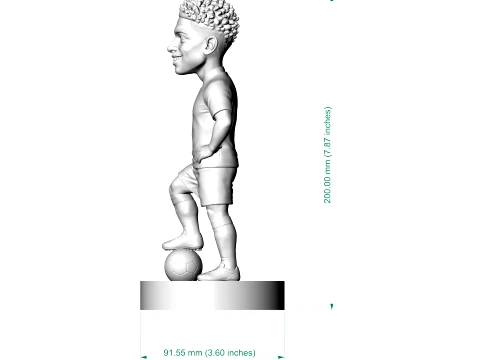 Jude Bellingham Footballer Figurine 3D Print Model