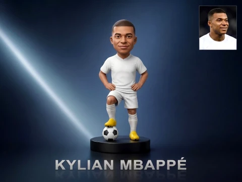 Kylian Mbapp Footballer Figurine Modello di stampa 3D