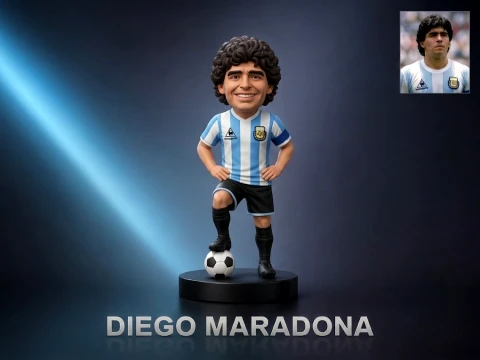 Diego Maradona Footballer Figurine 3D Print Model