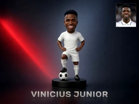 Vincius Jnior Footballer Figurine Modello di stampa 3D