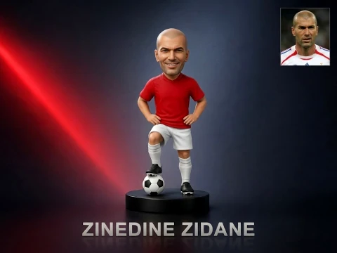 Zinedine Zidane Footballer Figurine 3D Print Model