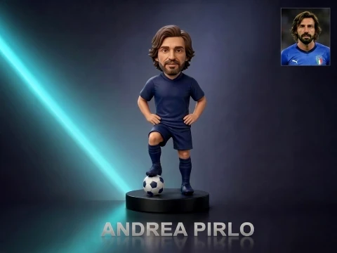 Andrea Pirlo Footballer Figurine 3D Print Model