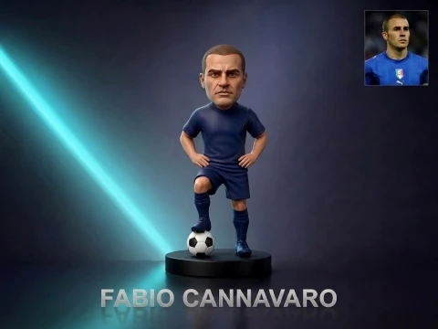Fabio Cannavaro Footballer Figurine 3D Print Model