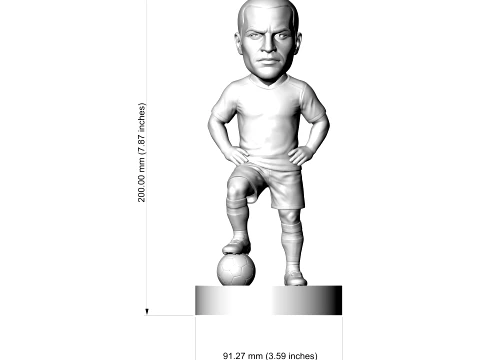 Fabio Cannavaro Footballer Figurine 3D Print Model