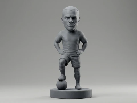 Fabio Cannavaro Footballer Figurine 3D Print Model