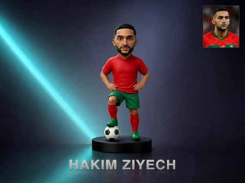Hakim Ziyech 3D Printable Figurine Model do druku 3D