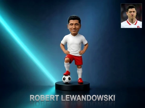 Robert Lewandowski 3D Printable Figurine 3D Print Model