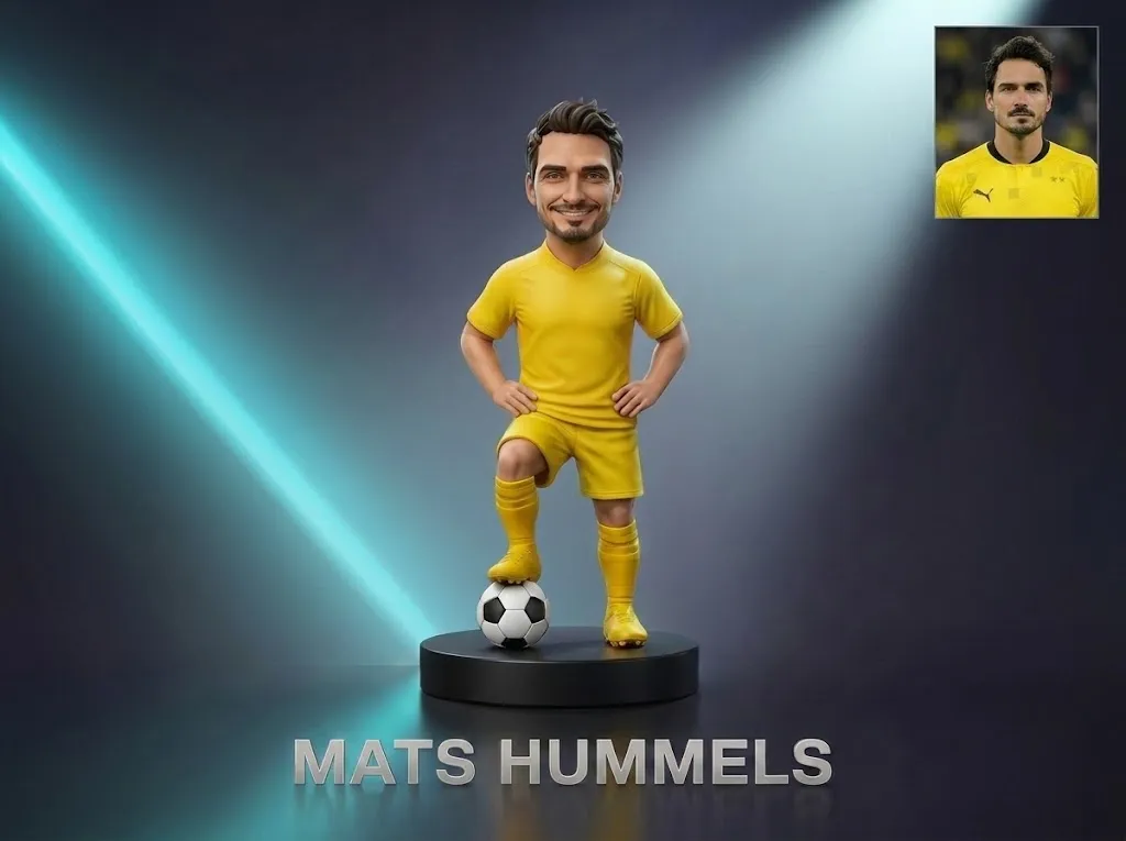 Mats Hummels 3D Printable Figurine 3D Print Model .c4d .max .obj .3ds .fbx .stl .blend 