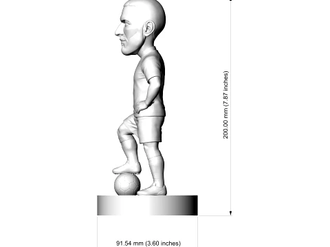 Karim Benzema 3D Printable Figurine 3D Print Model