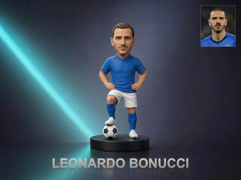 Leonardo Bonucci 3D Printable Figurine 3D Print Model .c4d .max .obj .3ds .fbx .stl .blend 