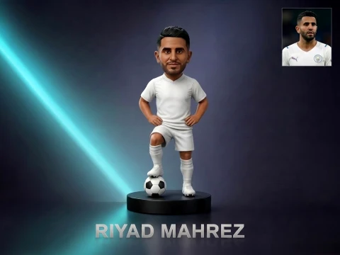 Riyad Mahrez 3D Printable Figurine Modello di stampa 3D