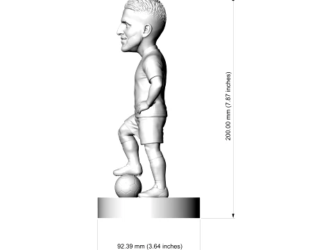 Riyad Mahrez 3D Printable Figurine 3D Print Model