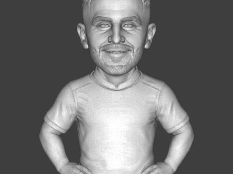 Riyad Mahrez 3D Printable Figurine 3D Print Model