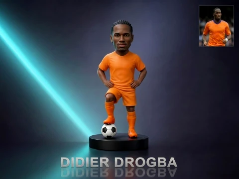 Didier Drogba 3D Printable Figurine 3D Baskı Modeli