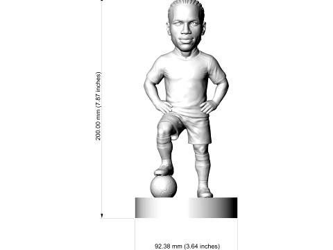 Didier Drogba 3D Printable Figurine 3D Print Model