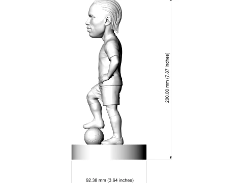 Didier Drogba 3D Printable Figurine 3D Print Model