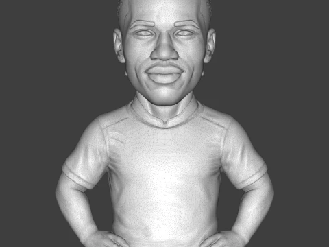 Didier Drogba 3D Printable Figurine 3D Print Model