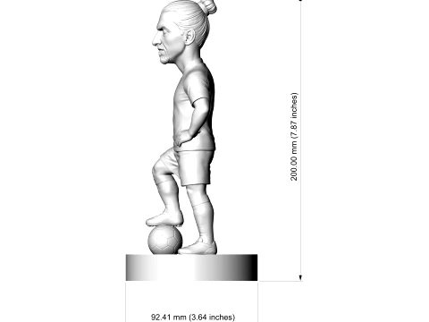 Zlatan Ibrahimovi 3D Printable Figurine 3D Print Model