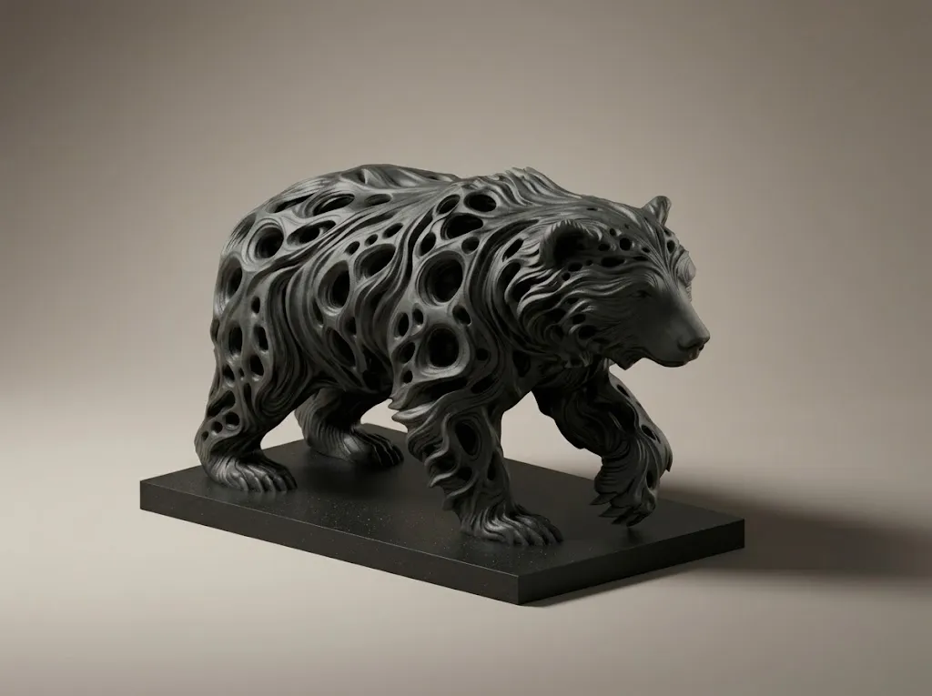 Bear 3D Printable Figurine 3D Print Model .c4d .max .obj .3ds .fbx .stl .blend
