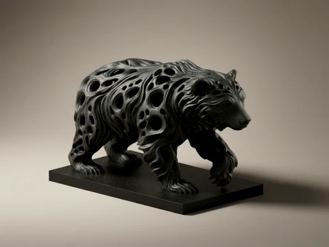 Bear 3D Printable Figurine 3D Принт Модель