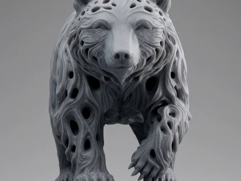 Bear 3D Printable Figurine 3D Print Model