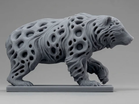 Bear 3D Printable Figurine 3D Print Model