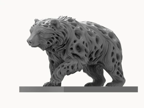 Bear 3D Printable Figurine 3D Print Model