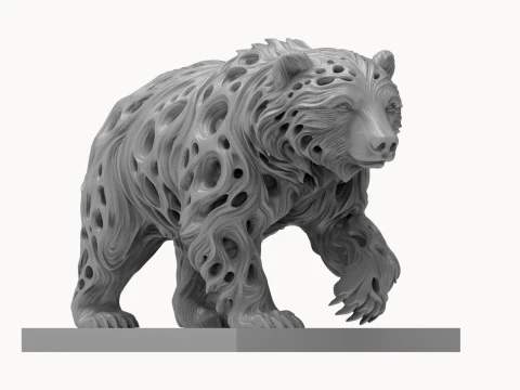 Bear 3D Printable Figurine 3D Print Model