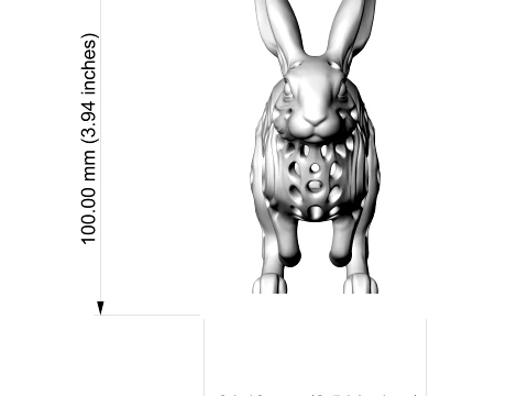 Rabbit 3D Printable Figurine 3D Print Model