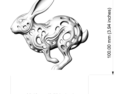 Rabbit 3D Printable Figurine 3D Print Model
