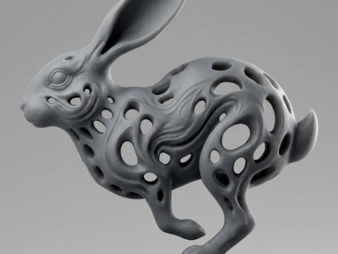 Rabbit 3D Printable Figurine 3D Print Model