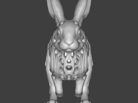 Rabbit 3D Printable Figurine 3D Print Model