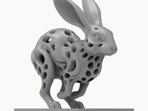 Rabbit 3D Printable Figurine 3D Print Model