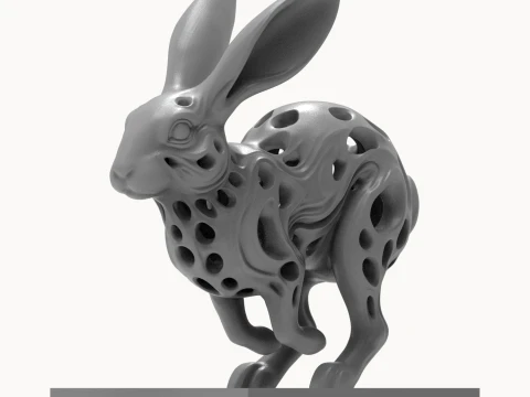 Rabbit 3D Printable Figurine 3D Print Model