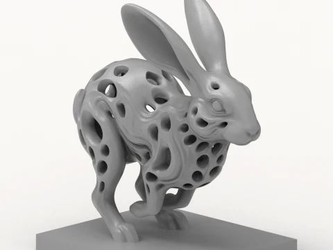 Rabbit 3D Printable Figurine 3D Print Model