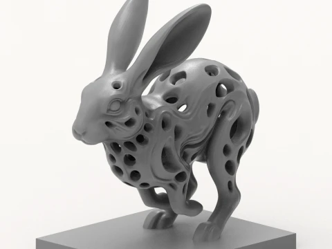 Rabbit 3D Printable Figurine 3D Print Model