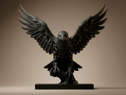 Eagle 3D Printable Figurine 3D print model Modello di stampa 3D