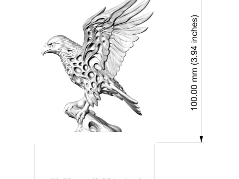 Eagle 3D Printable Figurine 3D print model 3D Print Model