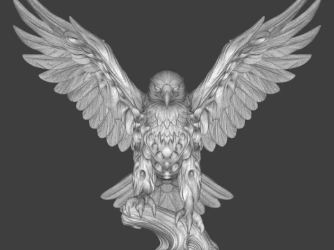 Eagle 3D Printable Figurine 3D print model 3D Print Model