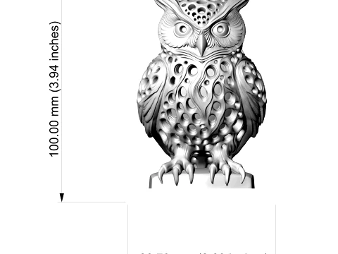 Owl 3D Printable Figurine 3D Print Model