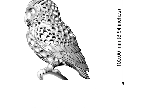 Owl 3D Printable Figurine 3D Print Model