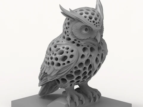 Owl 3D Printable Figurine 3D Print Model