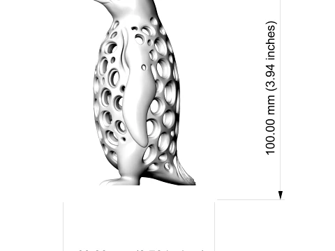 Penguin 3D Printable Figurine 3D Print Model