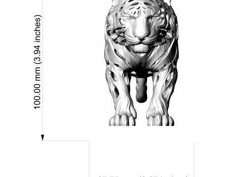 Tiger 3D Printable Figurine 3D Print Model