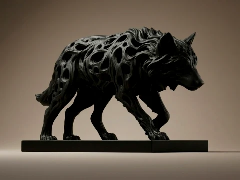 Wolf 3D Printable Figurine Model do druku 3D