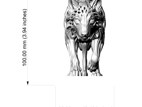 Wolf 3D Printable Figurine 3D Print Model