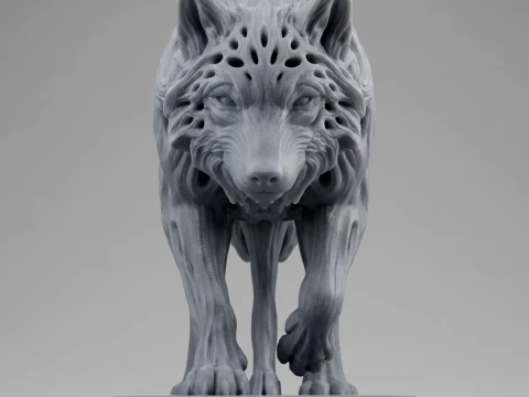 Wolf 3D Printable Figurine 3D Print Model