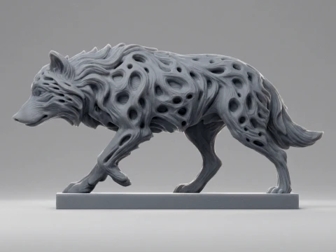 Wolf 3D Printable Figurine 3D Print Model