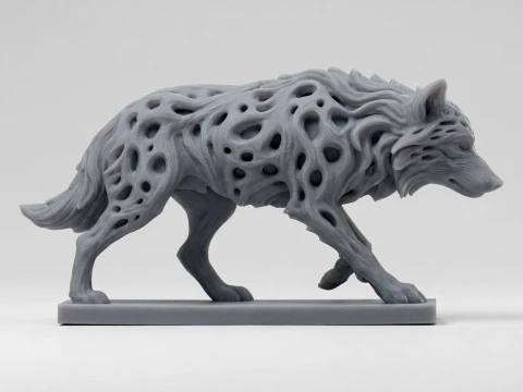 Wolf 3D Printable Figurine 3D Print Model